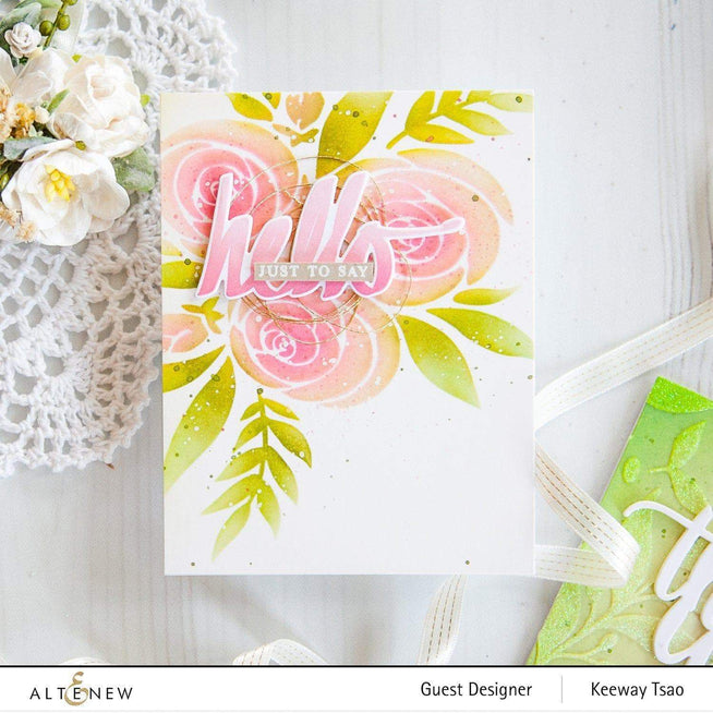 Photocentric Stencil Rose Bouquet Stencil