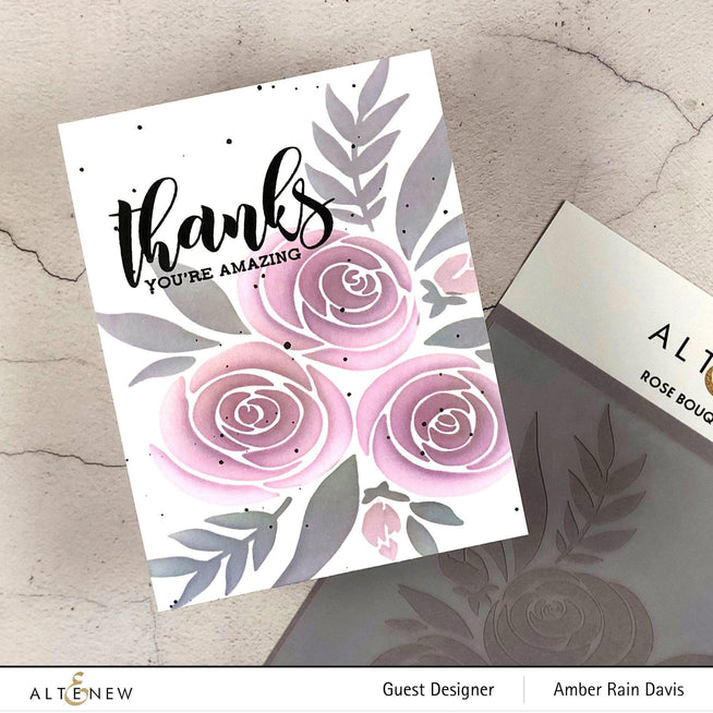 Photocentric Stencil Rose Bouquet Stencil