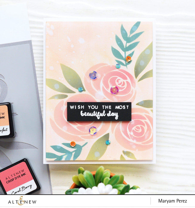 Photocentric Stencil Rose Bouquet Stencil