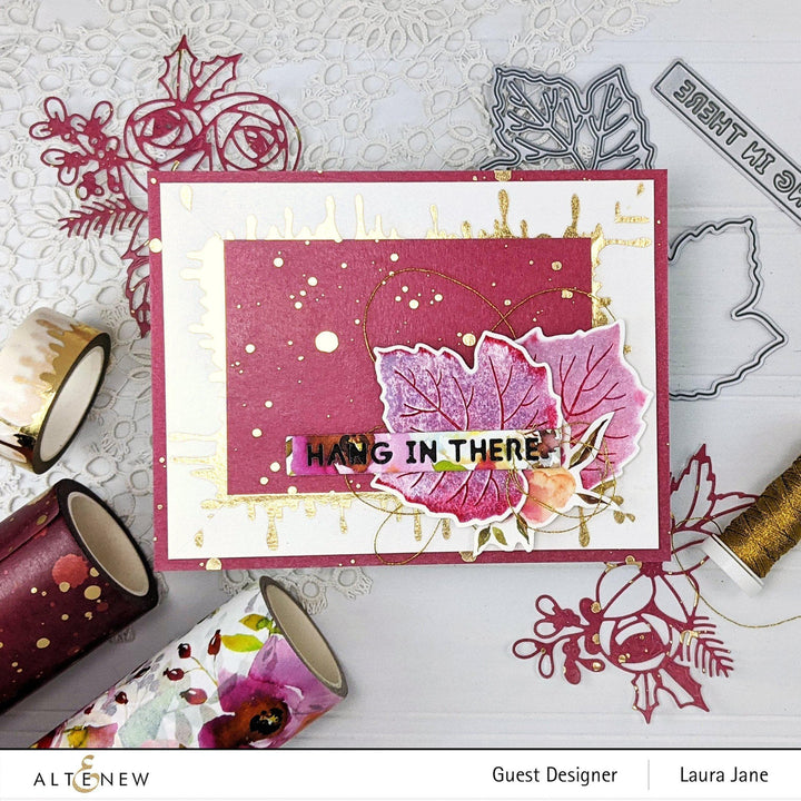 XF Tape Washi Tapes Gold Foil Paint Drip Washi Tape