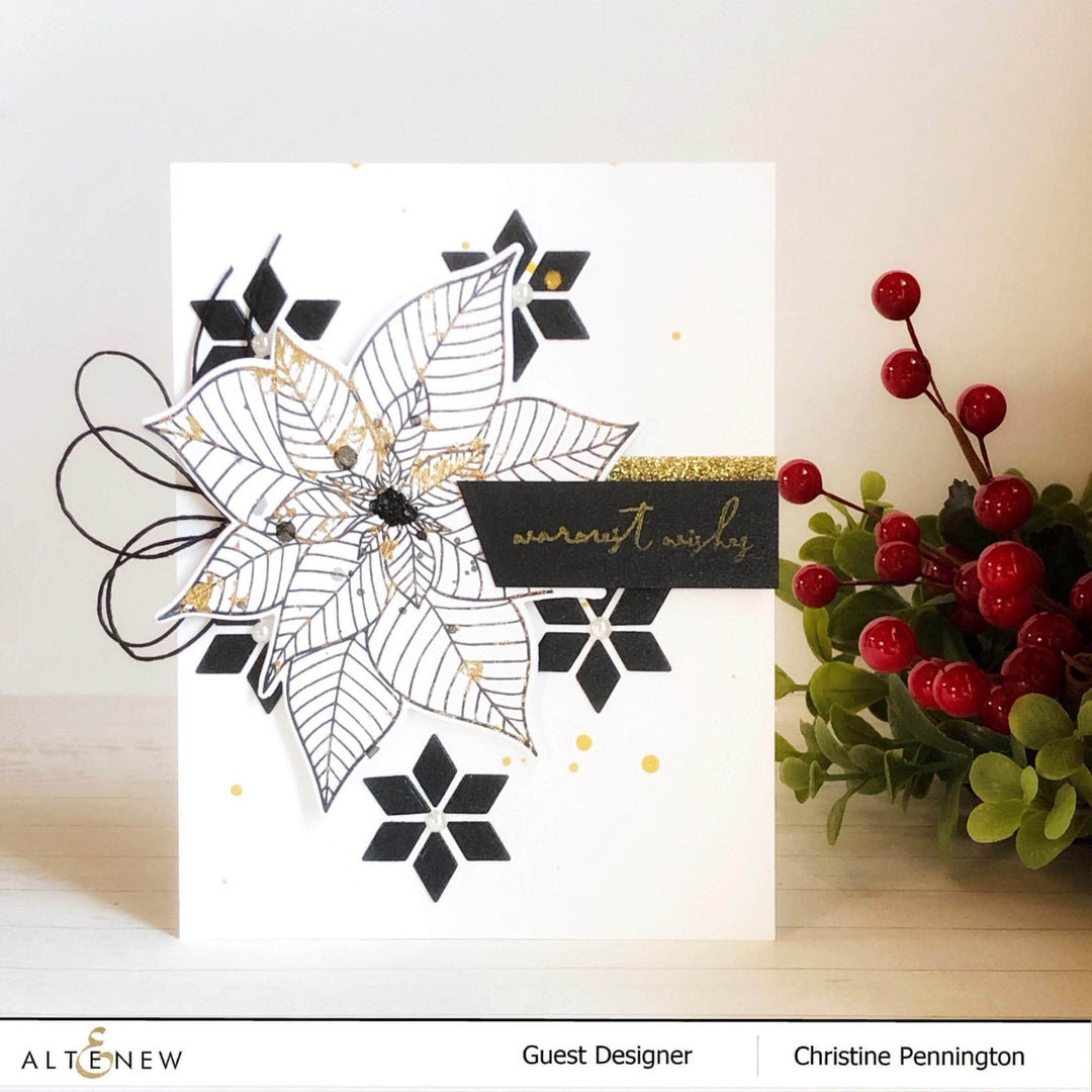 Photocentric Clear Stamps Modern Poinsettia Stamp Set